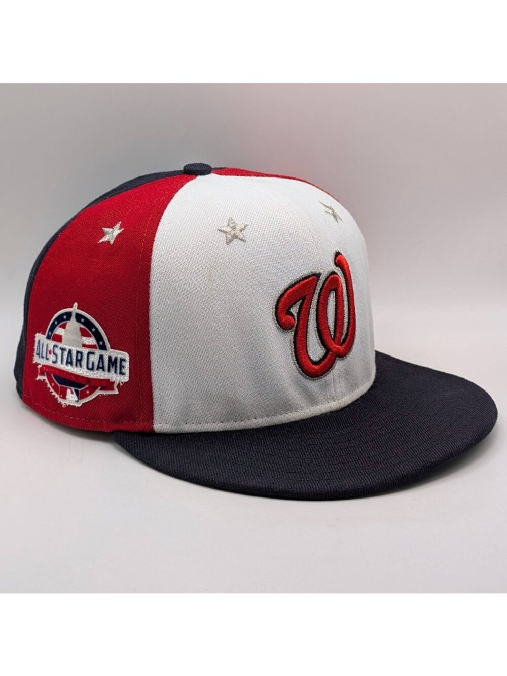 Washington Nationals All Star Game 2018 New Era Fitted Hat 7 3/8 Red White Blue